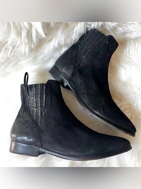 The Last Conspiracy Leather Ankle Boots EU 37 US 6.5- 7 Chelsea Pointed Handmade